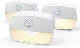 Battery operated LED sensor light warm white